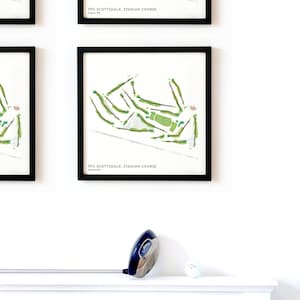 TPC Scottsdale, Arizona, USA - Golf Poster auf Premium Papier gedruckt, Golf Geschenkidee und Golf Souvenir