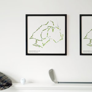 Wentwertiger Club, Vereinigtes Königreich - Golf Wandkunst Gedruckt auf Premium Papier, Golf Geschenkidee, Golf Souvenir