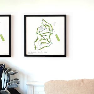 Club de Golf y Campo de Gdansk, Postołowo, Polonia - Póster de golf, impreso en papel premium, idea de regalo de golf, recuerdo de golf