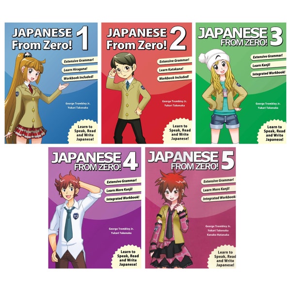 Japanese from Zero Set 1-5 | George Trombley Jr. | Japanese Learning e-book set