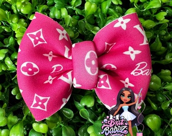 Boujee Pink Doll Clip On Bow Set