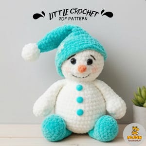Plush Snowman Amigurumi Crochet Toy Pattern (PDF)