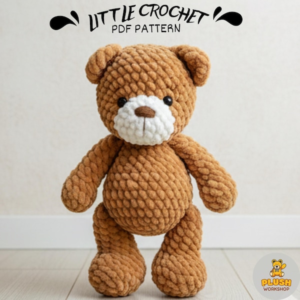 Padrão de crochê para amigurumi de ursinho de pelúcia: brinquedo de pelúcia (padrão em PDF)