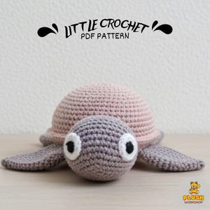 Patrón de crochet para amigurumi de tortuga marina: Peluche (patrón PDF)