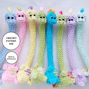 Plush Amigurumi Brachiosaurus Dinosaur Crochet Toy Pattern PDF, Plush Dinosaur Amigurumi crochet Animal Toy pattern for nursery decor
