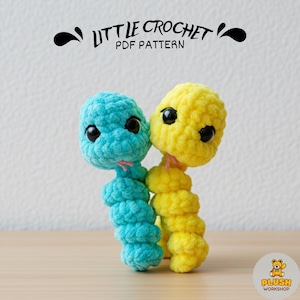 Amigurumi Little Snake Crochet Pattern: Stuffed Animal Toy (PDF)