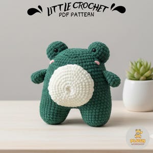Amigurumi Frosch Häkelanleitung: Stofftier (PDF-Häkelanleitung)