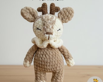 Wzór na szydełkowego jelenia amigurumi: pluszowa zabawka (wzór w formacie PDF)