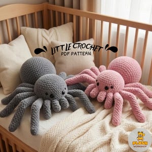 Haakpatroon amigurumi-tarantulaspin: knuffel (pdf)