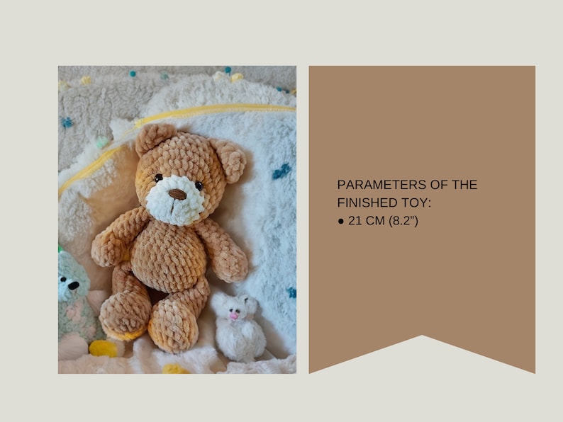 Stuffed Plush Teddy Bear Amigurumi Crochet Toy Pattern Pdf