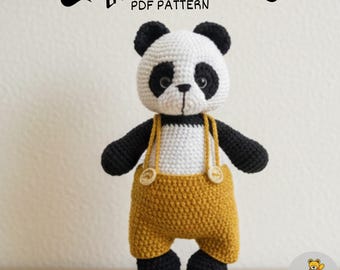 Plush Panda Crochet Pattern: Amigurumi Animal Toy (PDF)