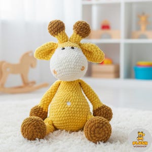 Amigurumi Giraffe Crochet Pattern: Plush Stuffed Animal Toy (PDF)