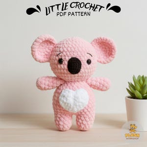 Amigurumi Koala Crochet Pattern: Stuffed Animal Toy (PDF)