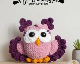 Owl Plush Crochet Amigurumi Toy Pattern PDF | Tutorials in English