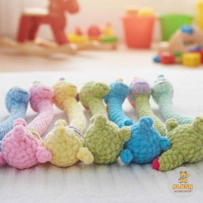 Cute Brachiosaurus snuggler buddy crochet pattern, easy no sew amigurumi plush toy tutorial PDF, beginner crochet friendly design, handmade stuffed Brachiosaurus ornament for nursery and kids room decor, kawaii dinosaur plush crochet project, step by step instructions included, digital crochet pattern download, soft cuddle toy, perfect gift for amigurumi crochet lovers and beginners