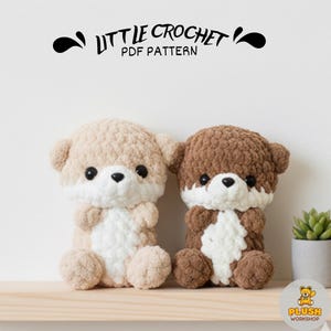 Sea Otter Plush Crochet Amigurumi Toy Pattern PDF | Tutorials in English