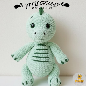 Patrón de crochet de estegosaurio: Dinosaurio de peluche amigurumi (patrón PDF)