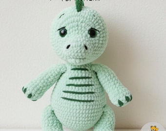 Patrón de crochet de estegosaurio: Dinosaurio de peluche amigurumi (patrón PDF)