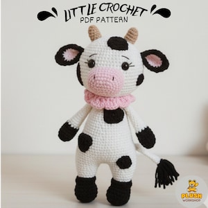 Cow Amigurumi Crochet Pattern: Stuffed Plush Toy (PDF Pattern)