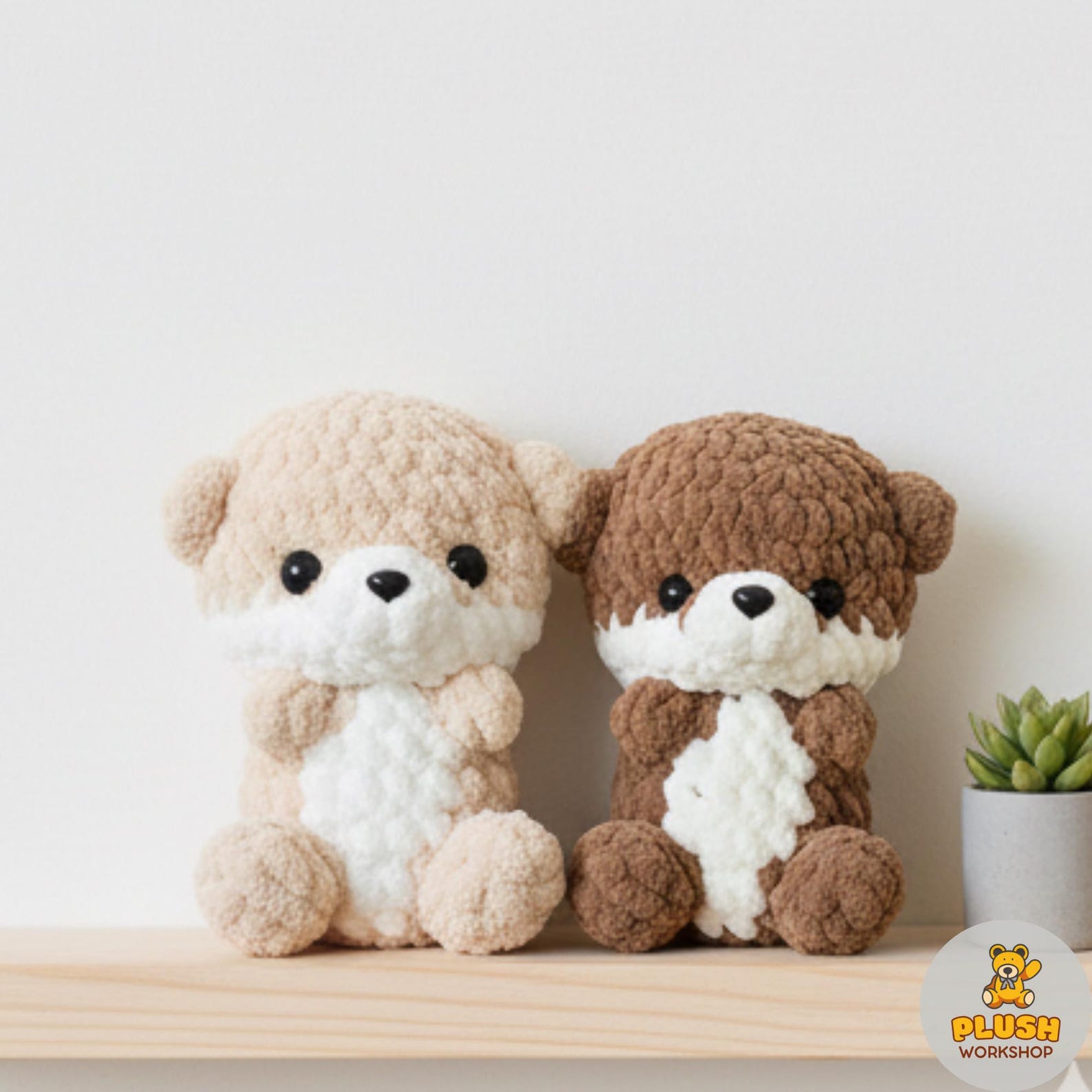 Tutorial Terry Plusg Sea Otter Plush Crochet Amigurumi Toy Pattern PDF | Tutorials in ...