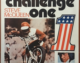 Original cinema poster CHALLENGE ONE On any Sunday Steve McQueen Moto 36x55cm 1971