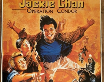 Original movie poster for OPERATION CONDOR starring Jackie Chan, 40x60cm, 1986
