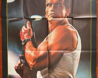 Original cinema poster THE CONTRACT John Irivin Arnold Schwarzenegger 120x160cm 1986