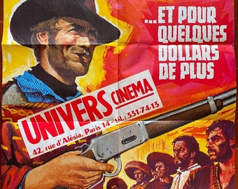Original cinema poster And FOR A FEW DOLLARS More Sergio Leone Clint Eastwood 60x80cm 1965