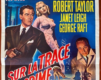 Original cinema poster On the Trail of Crime Rogue Cop Robert Taylor Film-Black 37x48cm 1954