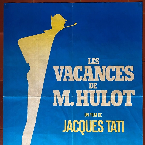 Cinema poster MONSIEUR HULOT'S HOLIDAYS Beach Jacques Tati Pierre Etaix 60x80cm 70's