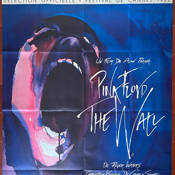 Affiche originale cinéma PINK FLOYD The WALL Musique Alan Parker Rock & Roll 120x160cm 1982