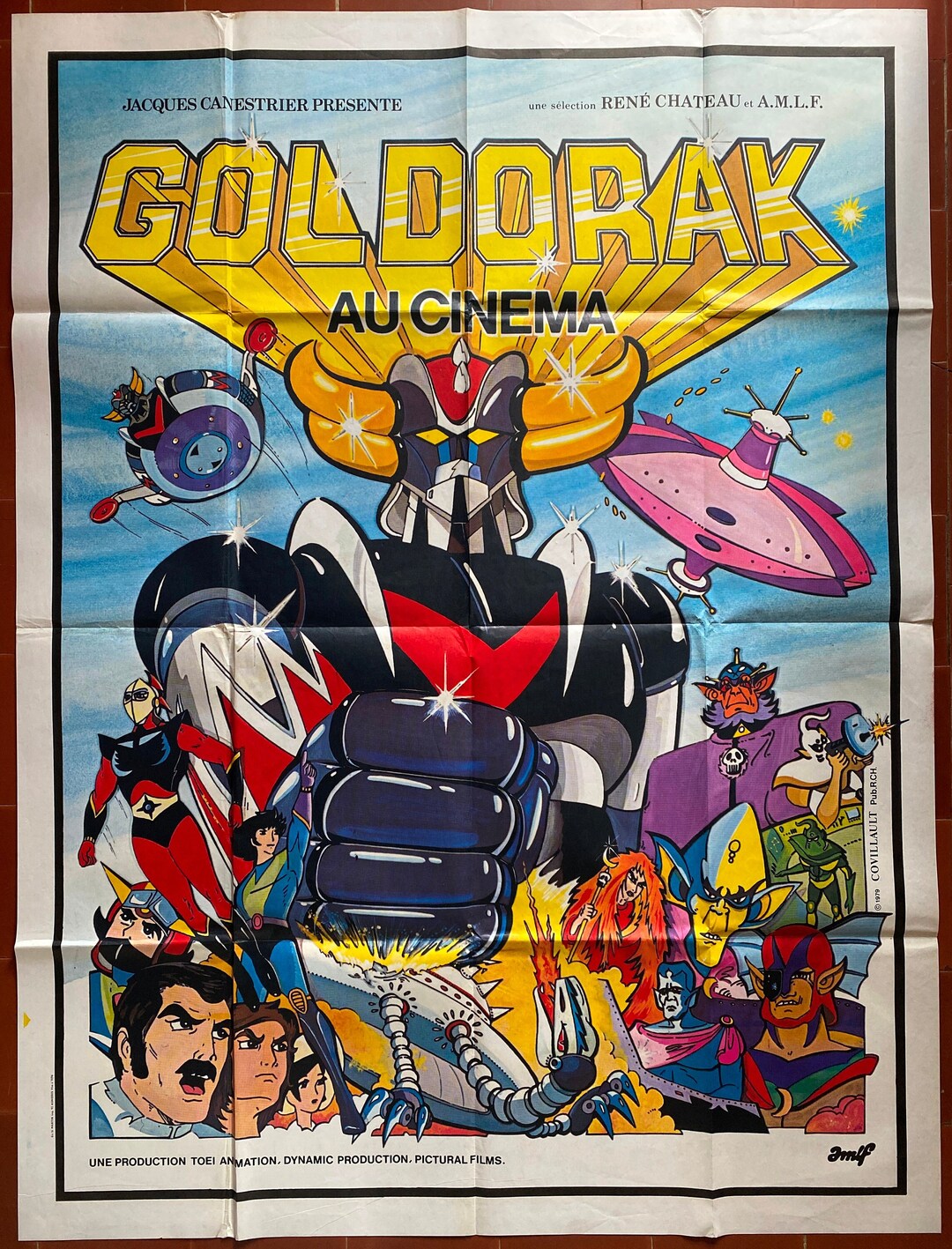 Goldorak Variante Bleue Magneto 1979 - Mini Figurine Popy - Boîte D'origine