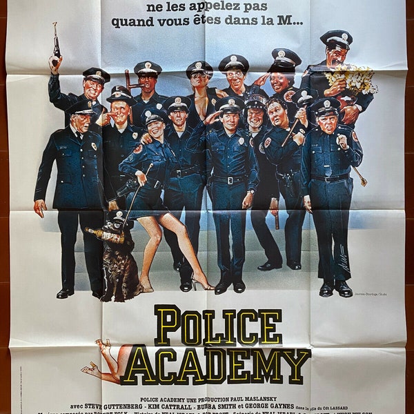 Original cinema poster POLICE ACADEMY Hugh Wilson Ron Pearlman Michael Winslow 120x160cm 1984