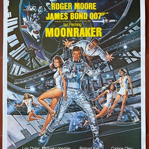 Original cinema poster MOONRAKER Roger Moore JAMES BOND 007 36x54cm 1979