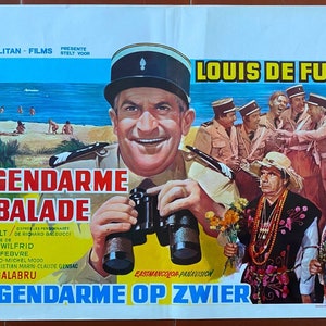 Original cinema poster THE GENDARME EN BALADE Louis de Funes 37x55cm 1970