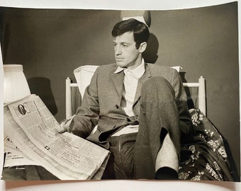 Original photo FREE EXHAUST Jean Becker Jean-Paul Belmondo Journal 17x23cm 1964