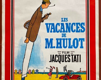 Cinema poster THE HOLIDAYS OF MONSIEUR HULOT Plage Jacques Tati Pierre Etaix 1970