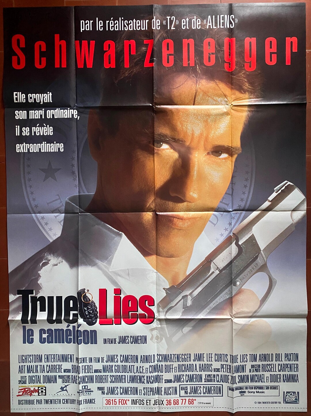 Original Cinema Poster TRUE LIES the Chameleon James Cameron Arnold