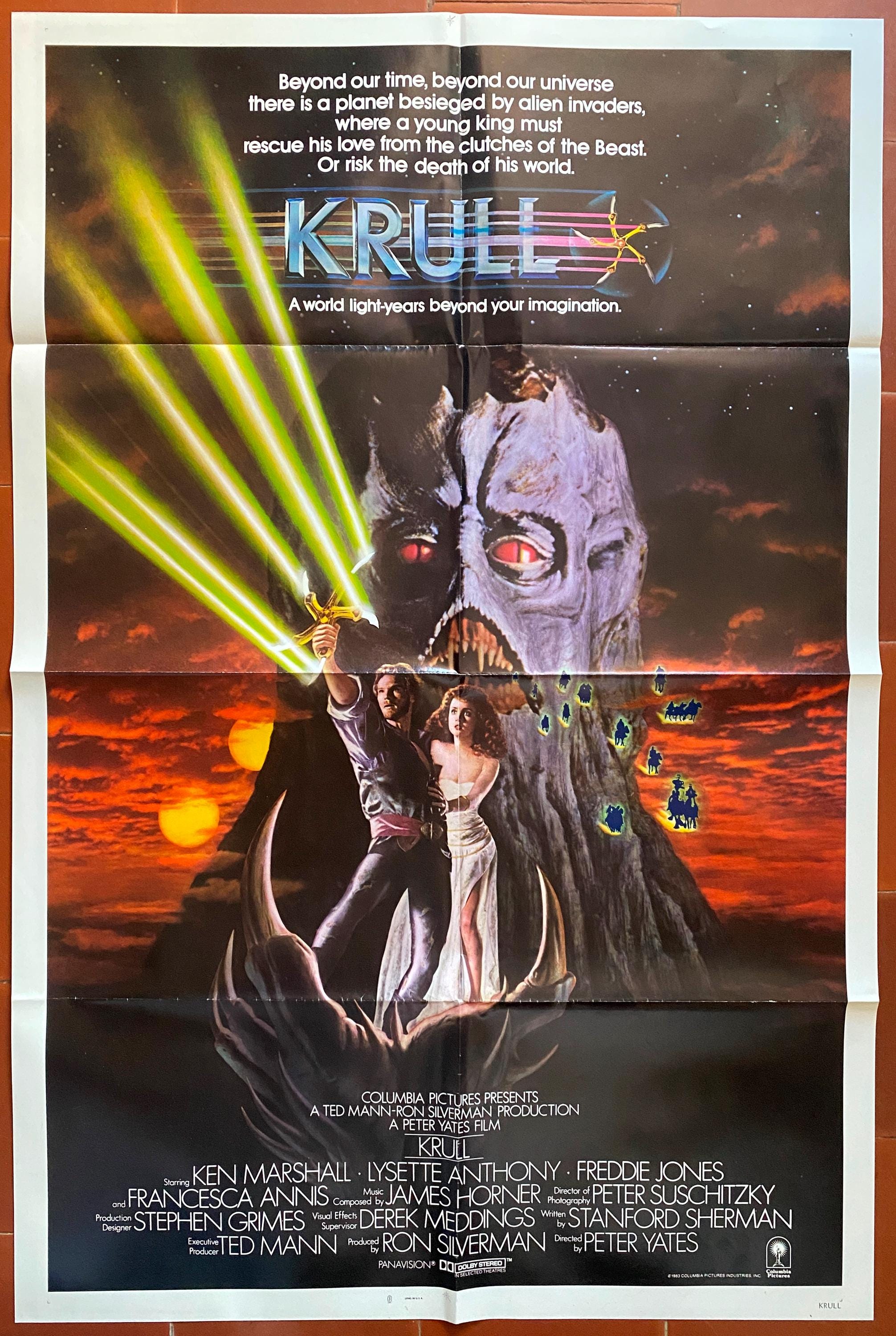 Original cinema poster KRULL Peter Yates Ken MARSHALL Lysette ANTHONY 69x104cm 1983