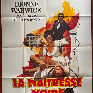 Original cinema poster THE BLACK MISTRESS Blaxploitation Slaves Stephen Boyd Dionne Warwick 120x160cm 1969