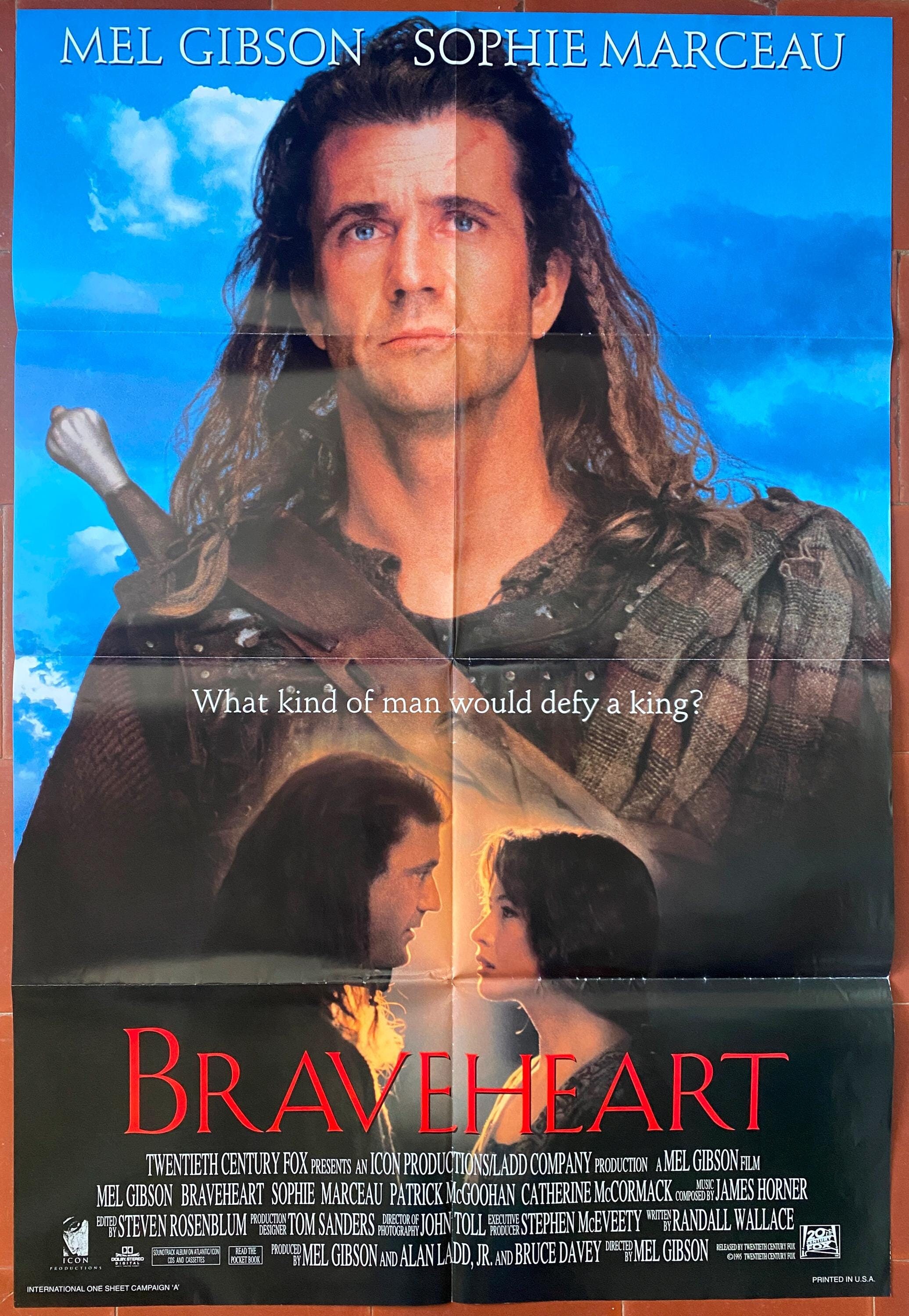 Original Cinema Poster BRAVEHEART Mel GIBSON Sophie MARCEAU