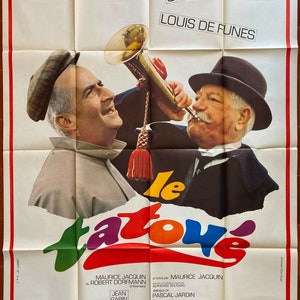 Original cinema poster THE TATTOO Denys de la Patellière Jean Gabin Louis De Funes 120x160cm 1968