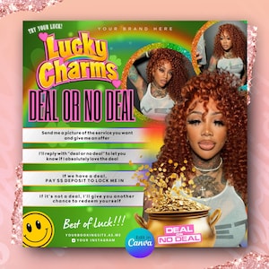 March Deal or No Deal Flyer, March Booking Flyer, Deal or No Deal Nail, Deal or No Deal Hair, Deal or No Deal Lash