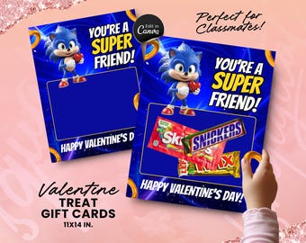 Valentine's Day Card, Valentine Treat Card, Valentine Gift Card Template, Printable Valentine, DIY Canva