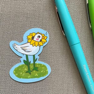 Sticker oiseau tournesol