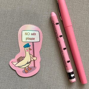 Facteur de canard ! pas de publicité s'il vous plaît autocollant