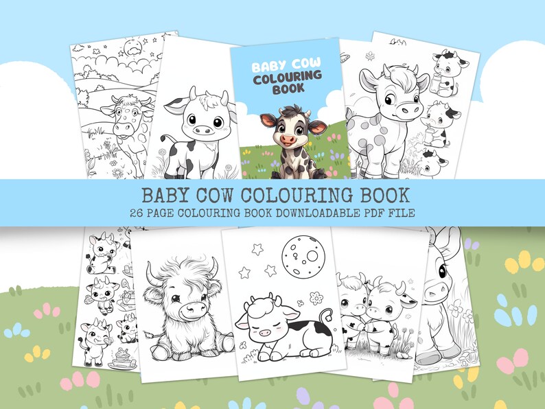 Cute Highland Cow Coloring Book for Kids, Fun Activity Coloring ...