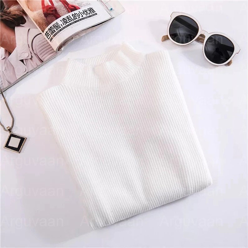 Women Turtleneck Pullover Sweater Spring Winter Basic Knitted Sweater Autumn Fashion Long Sleeve Ladies Clothes ,Handmade women's clothing image 2
