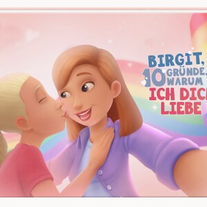 LGBT Personalisiertes Buch - Birgit, 10 Gründe, warum ich dich liebe - Buch für deiner bessere Hälfte