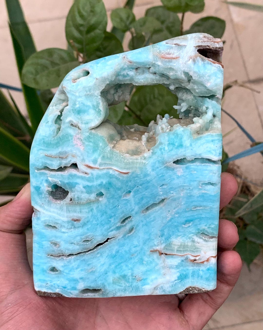 What Is Rarest Shape 940 Gram Most Beautiful Rare Shape ARAGONITE SLAB for OFFICE or Home ...